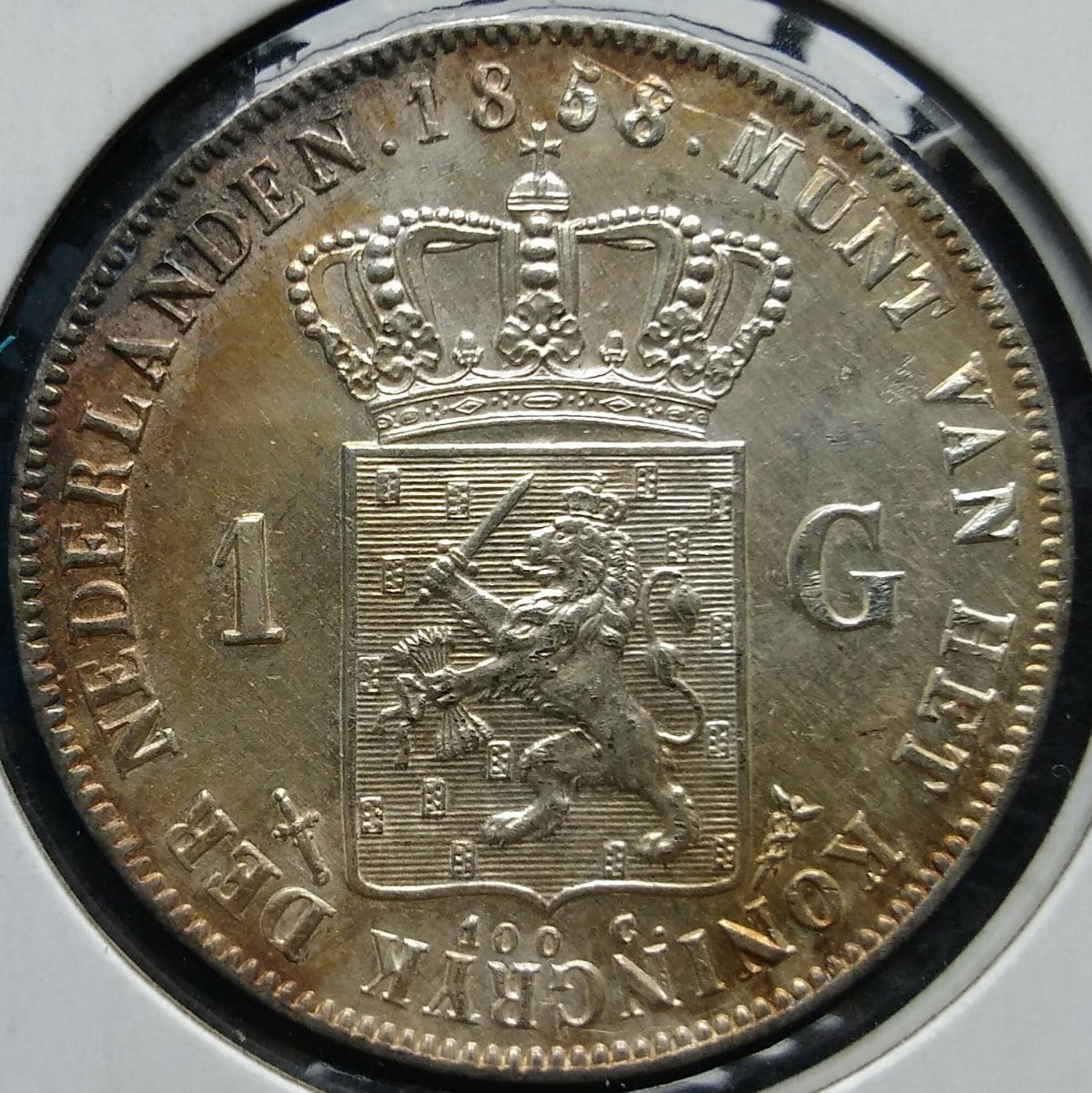Help-With-The-Grade-Of-1858-1-Gulden-Netherlands-Coin